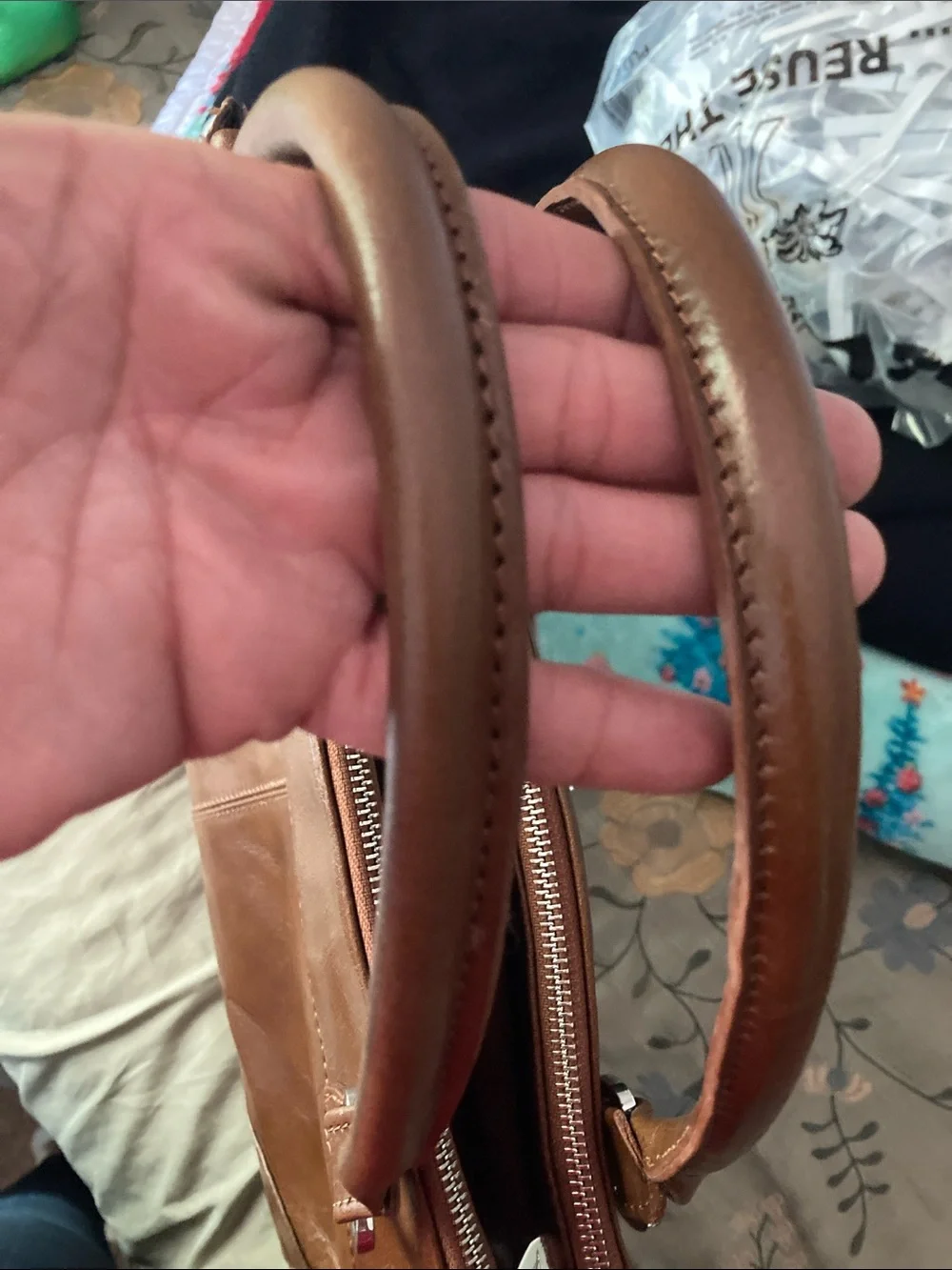 Brown Leather Satchel Handbag - Elegant Everyday Carry